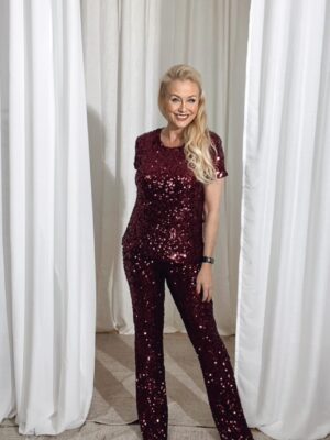 Shirt Paillette Bordeaux