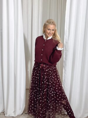 Kjol Tyll Heart allover Brown