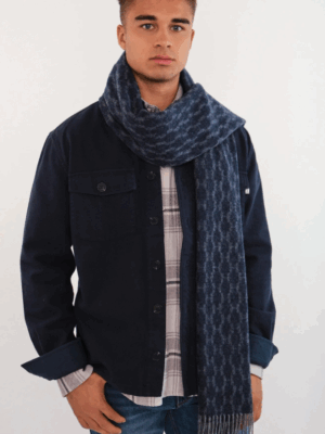 Kim Scarf Navy Blazer