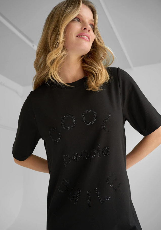 Maxidress T-shirt Cool People Smile Black