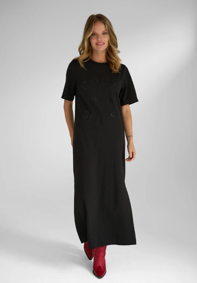 Maxidress T-shirt Cool People Smile Black