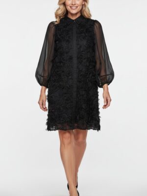 Rosso LS Shirt Dress Black