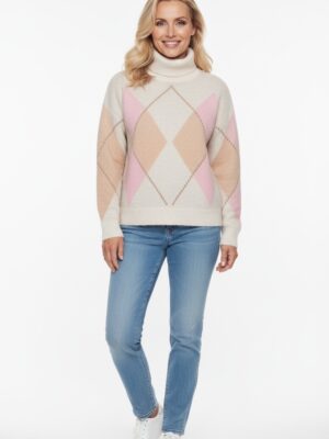 Stickad Tröja Cream Pink