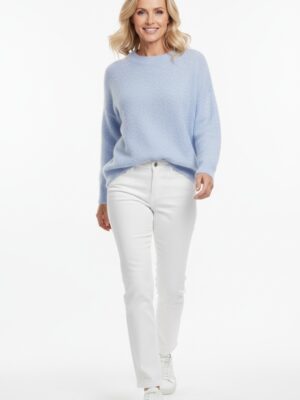 Stickad Tröja Light Blue