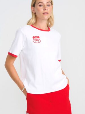 T-shirt Love White Red