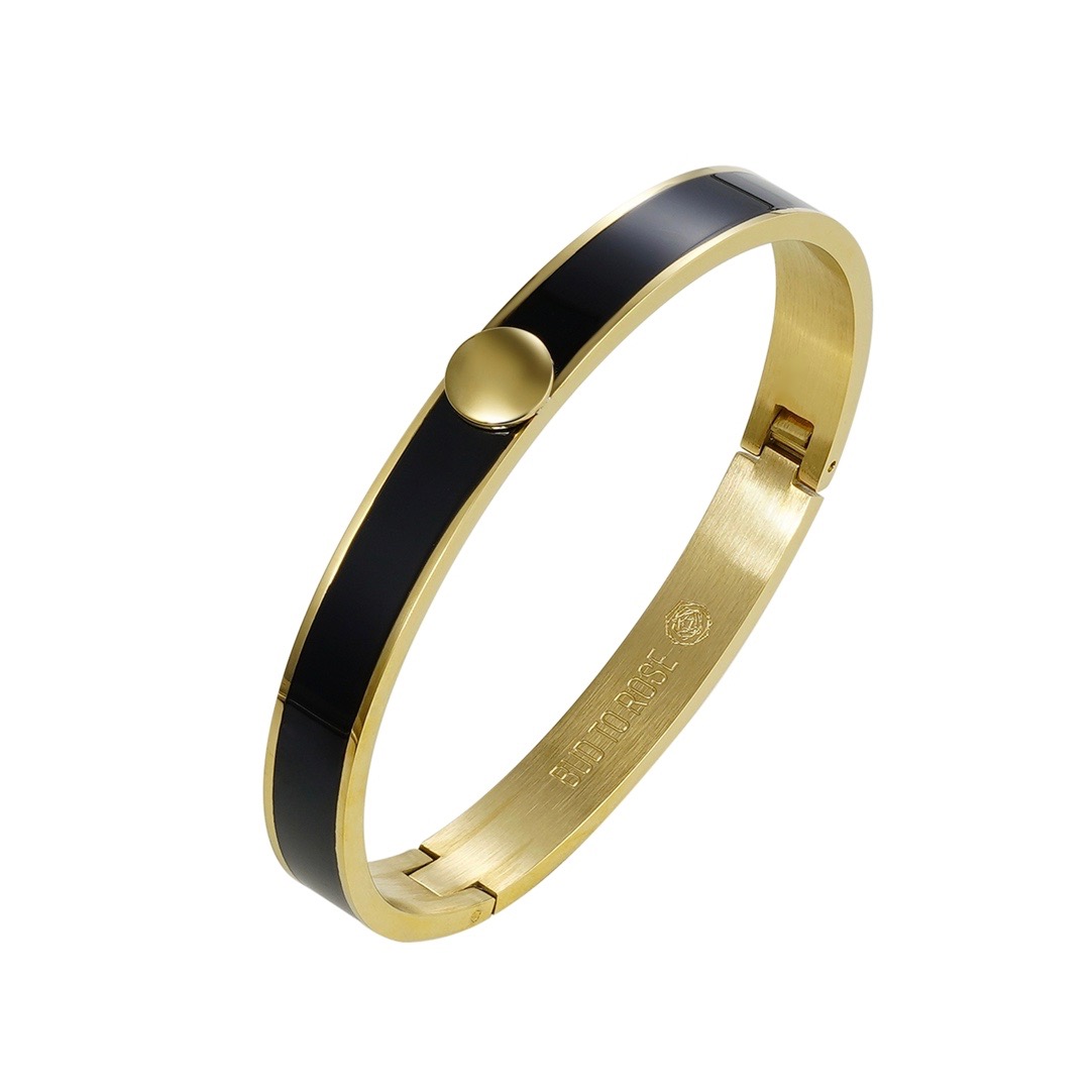 Armband - Capri Enamel Bracelet Black/Gold