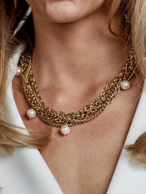 Halsband - Paris Pearl Necklace Gold