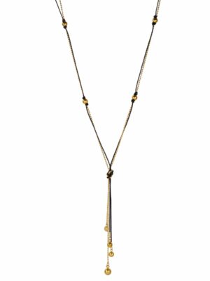 Halsband - Wren Necklace Black/Gold