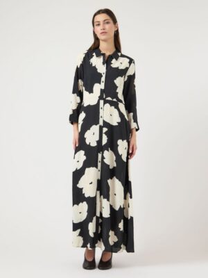 Savanna Long Shirt Dress Black Mille
