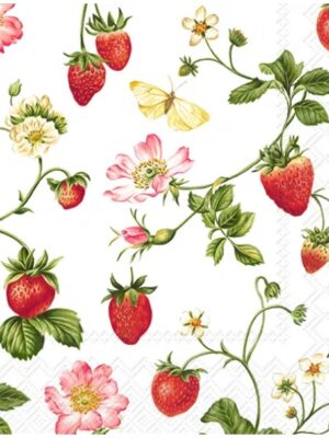 Servetter - Sweet Strawberry Kaffe