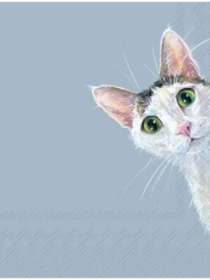 Servetter - Cat Stella Light Blue Lunch