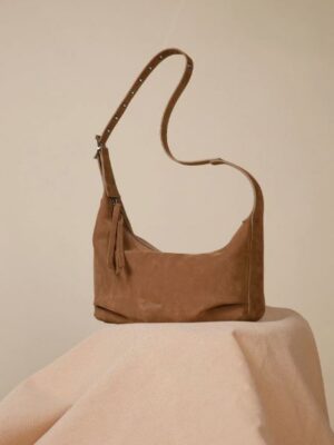 Suede City Bag Small Brown