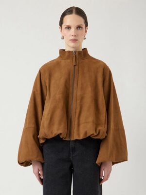 Isabel Jacket Leather Suede Bronze Brown