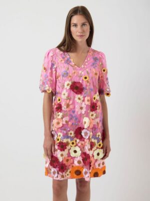 Flowering SS Dress Pink Lavender