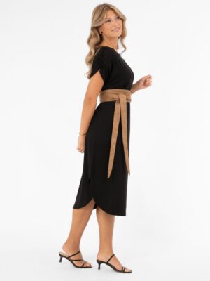 Rae Suede Belt Cognac