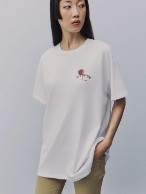 T-shirt med print White