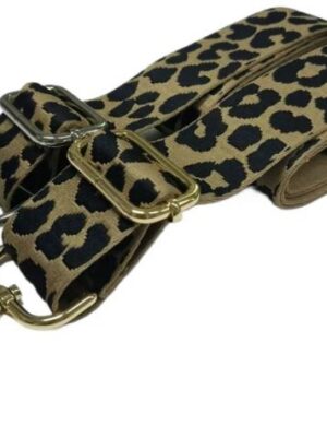 Shoulder Strap Webbing Leopard Gold
