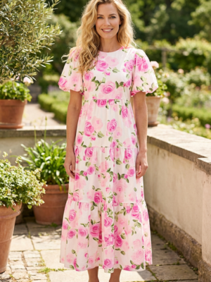 Colea Ankel Dress Star White Pink