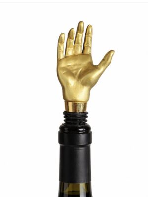 Hand Bottle Stopper Gold