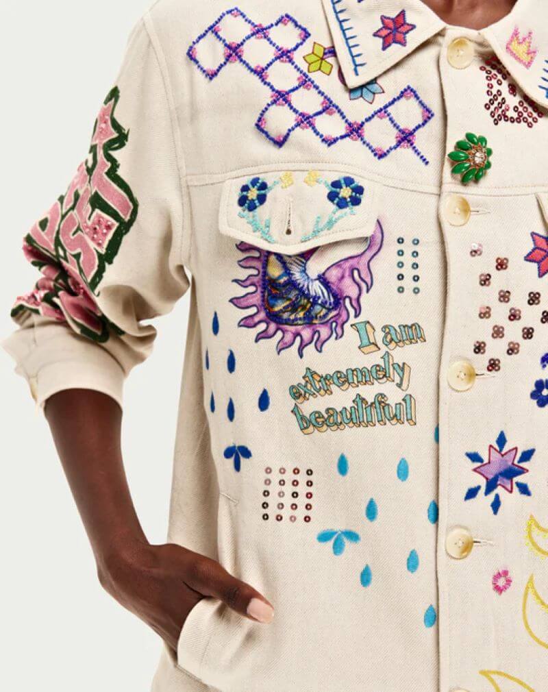 Briann Embroidered Denim Markers - Image 3