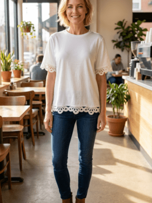 Mella T-shirt Star White