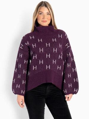 Fam Short Sweater Potent Purple