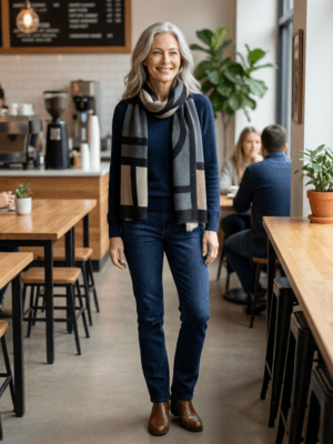 Lux Scarf Plisse Dark Grey