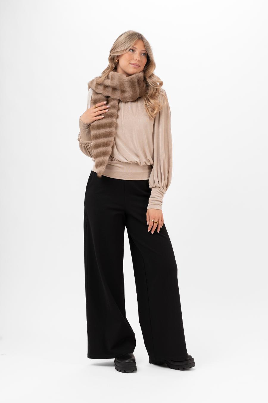 Minerva Muffler Scarf Truffle Sand - Image 6