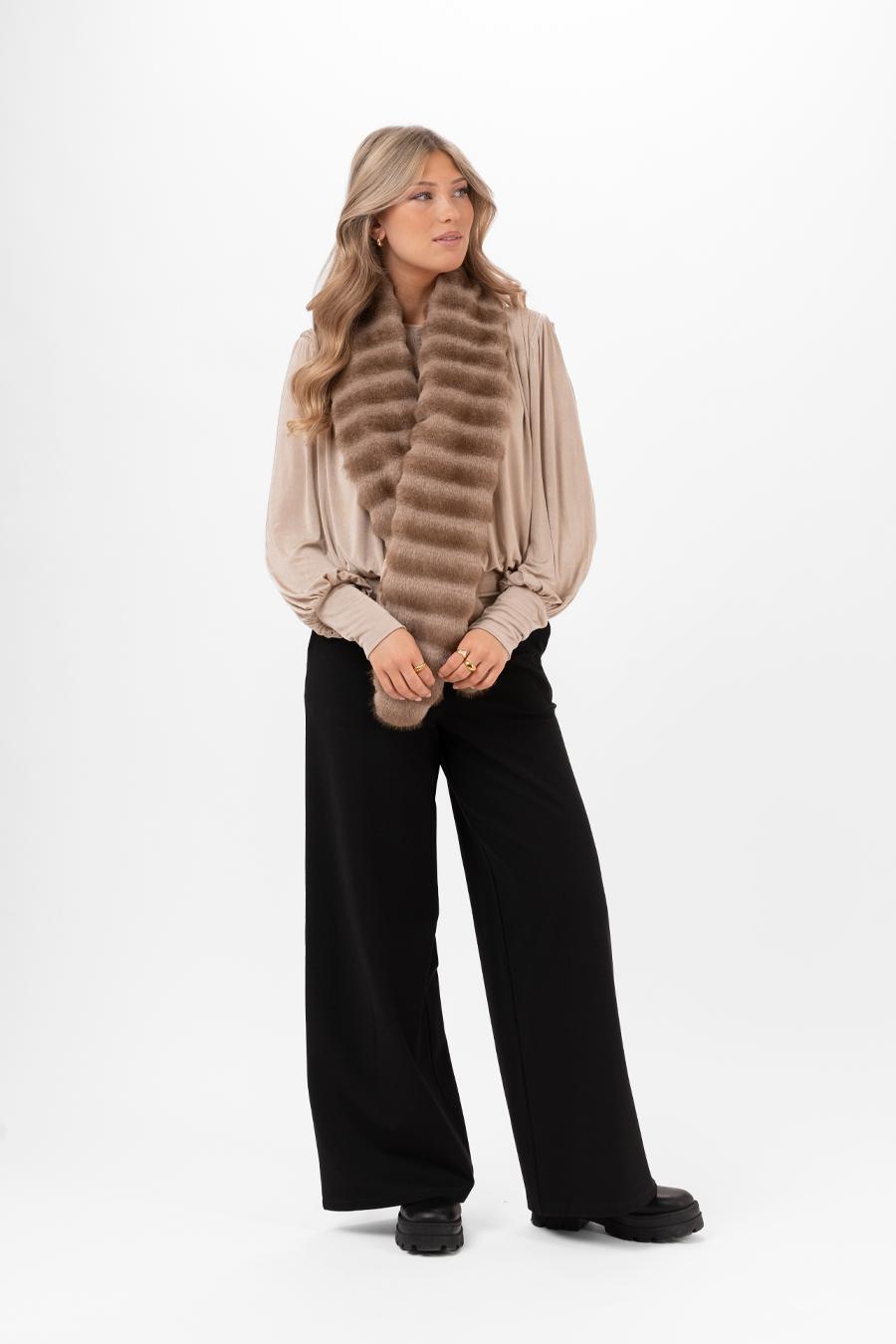 Minerva Muffler Scarf Truffle Sand - Image 5
