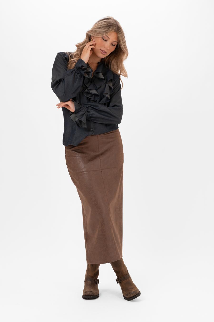 Virginia Blouse Dark Blue Denim - Image 6