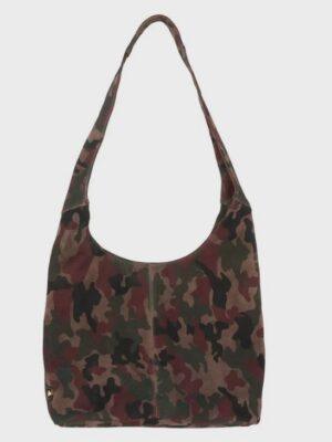 Camouflage bag suede