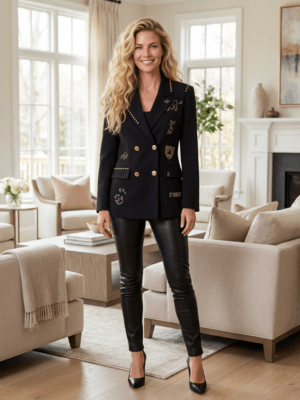 Blazer - Studded Rows Black