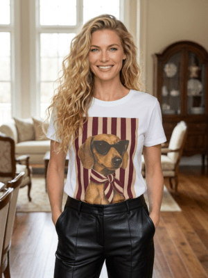 Inze T-Shirt Tax i Scarves, Taupe/Wine