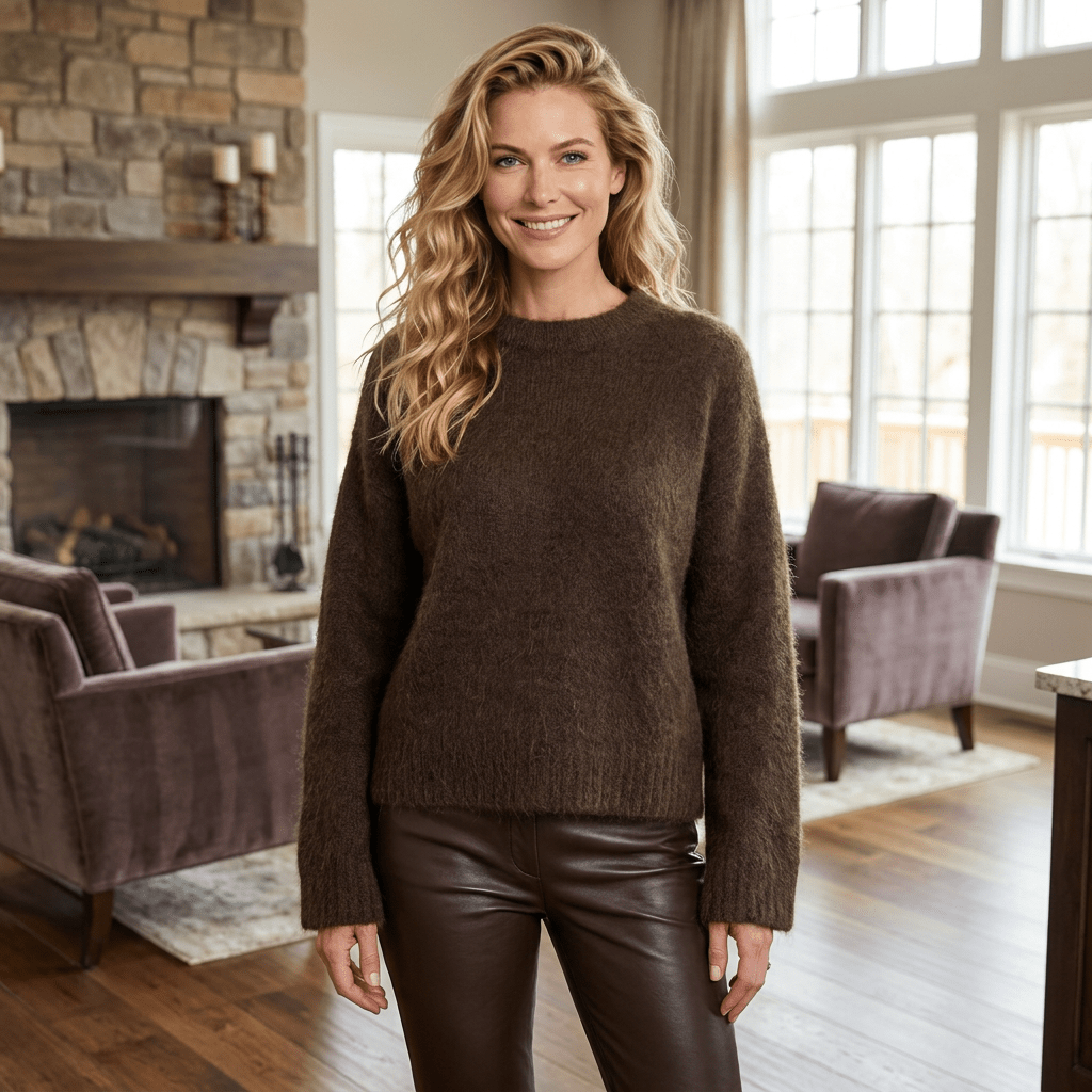 Tilde Ls Mohair Blend Pullover Mole