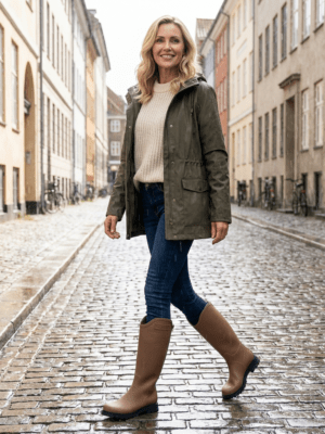 Regn Stövlar Mocca Black