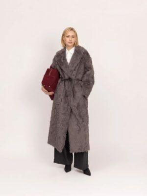 Reversible Krazy kitten Coat Steel