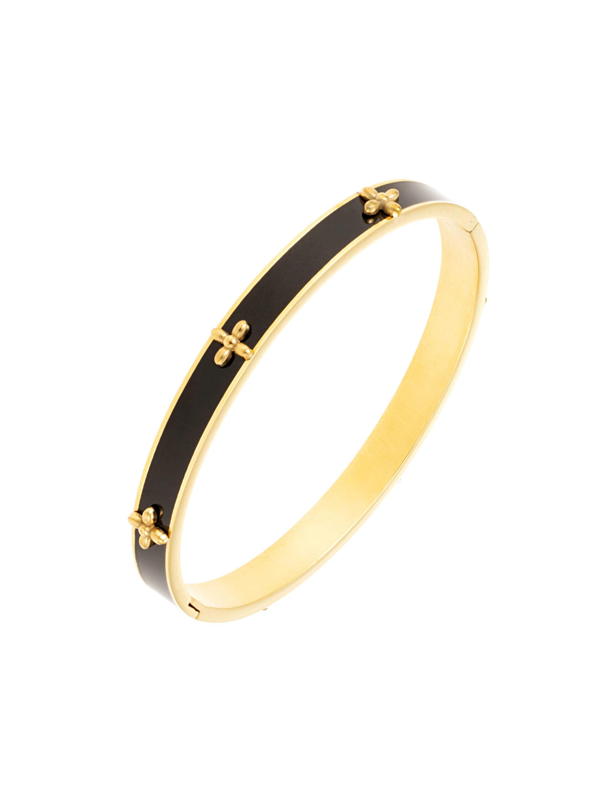 Valencia bangle black gold