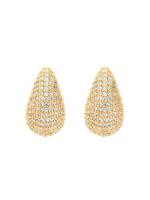 Corinne crystal small earring gold