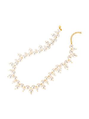 Cloud pearl necklace gold