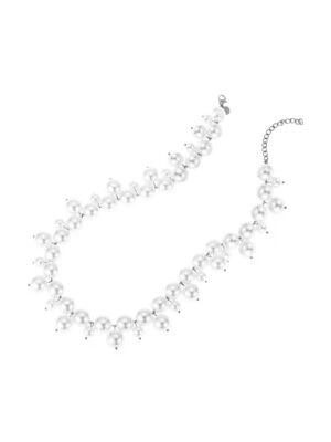 Cloud pearl necklace steel