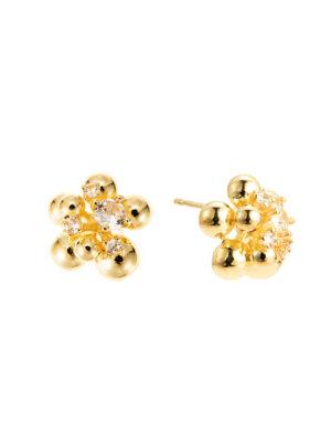 Cluster earring gold