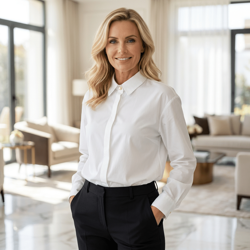 Skjorta Flynn Decor Button Off-white