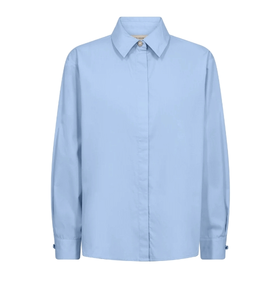 Skjorta Flynn Decor Button Chambray Blue - Image 2